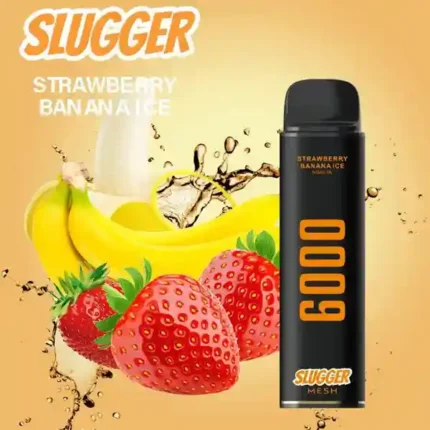 Black Edition Slugger Disposable Strawberry Banana Ice 6000 Puffs